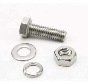 SS Nut Bolt With Spring Washer 32 mm x 12 mm