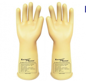 Jayco Electro Savior Electrical Hand Gloves Test Potential Volts - 17 KV Working Potential Volts - 7500 Volts, JS 1015