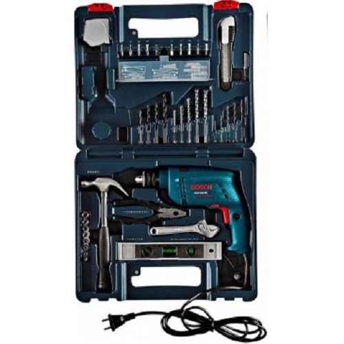 Bosch GSB 500 RE Power Tool Kit, 500 W, 2600 rpm, 06011A01K0, 92 pcs