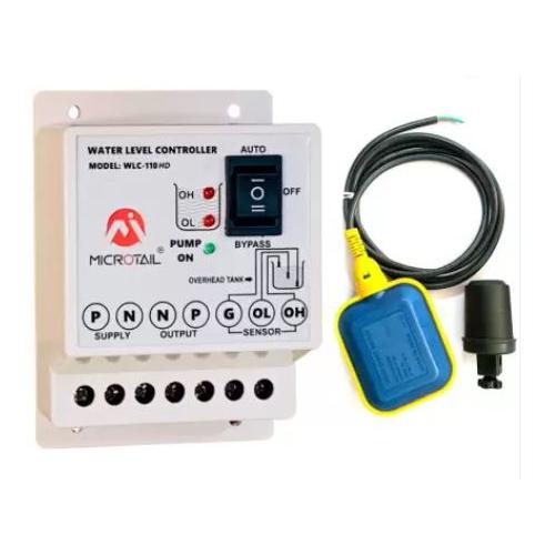 Microtail Fully Automatic Water Level Controller 20 Amp Capacity With 3 Sensors Wired Sensor Security System