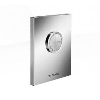 Schell WC operating Panel EDITION Eco ND Stainless Steel- Dual Flush For Concealed Flush Mechanism Compact Ii, And Concealed Wc Flush Valve Compact Ii ; Roughing-In Set For Mechanical Or Electronic Actuation; Flow Pressure: 1,2 To 5 Bar Flush Volume: 1 -