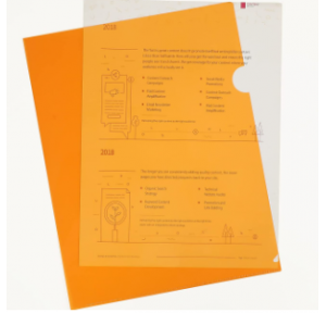 Acrylic A4 Checklist Holder, Front Thickness - 2mm & Side Border 3mm, Orange