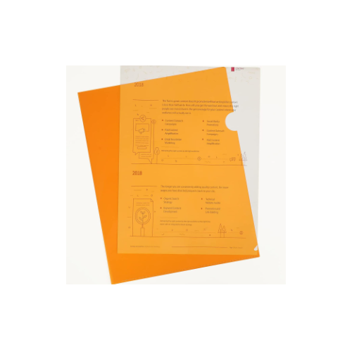 Acrylic A4 Checklist Holder, Front Thickness - 2mm & Side Border 3mm, Orange