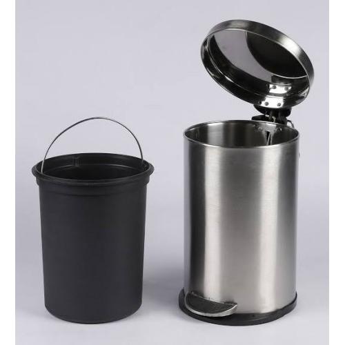 Pedal Dustbin Solid With Removable Container Size 7X10 Inch SS304 5 Ltr