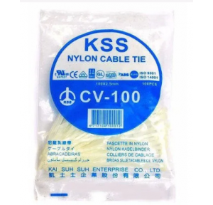 KSS Nylon Cable Tie, 75 mm, Black, (Pack Of 100 Pcs)