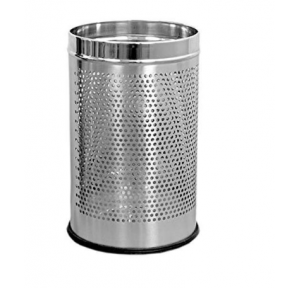 Small Perforated Dustbin Stainless Steel, 10X14 Inch