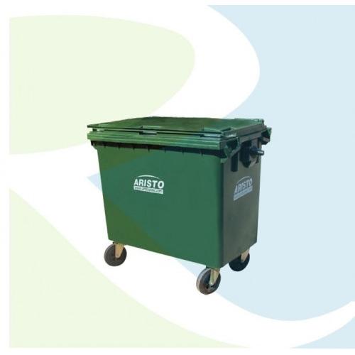 Aristo Wheels Waste Bin Green Plastic 660 Ltr 1360 (L) x 770 (B) x 1180 (H) mm Approx