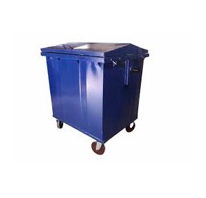 Sheetal Dustbin With MS Frame and Wheels SWM-MBIN-1100 Blue, 1100 Ltr Dimension - (Top L 1350 X B 950) (Bottom - L 1320 X 870) Total Height - 950MM