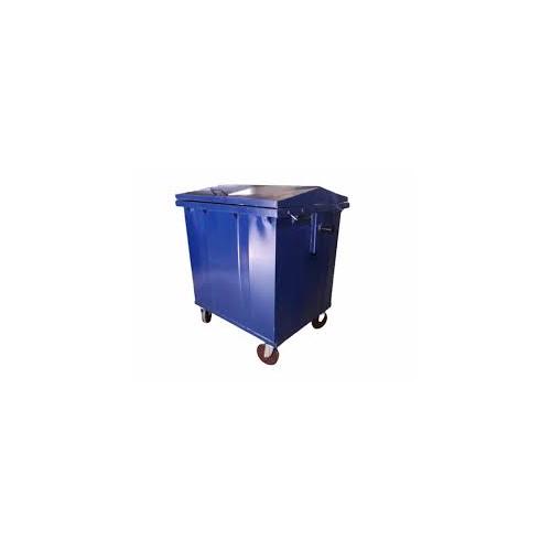 Sheetal Dustbin With MS Frame and Wheels SWM-MBIN-1100 Blue, 1100 Ltr Dimension - (Top L 1350 X B 950) (Bottom - L 1320 X 870) Total Height - 950MM