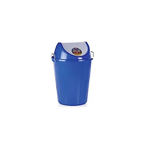 Aristo Swing Dustbin With Lid Blue Plastic 60 Ltr