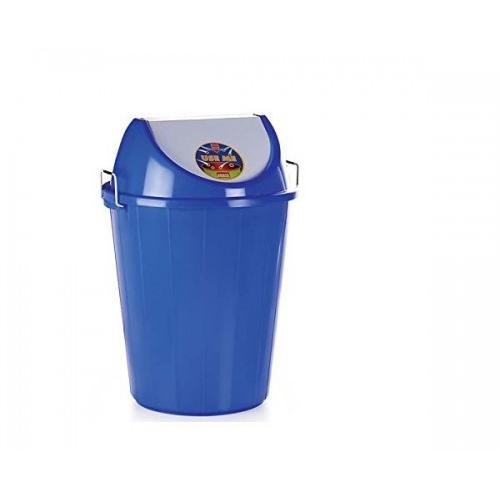 Aristo Swing Dustbin With Lid Size 28 x 18 Inch Blue Color Plastic 60 Ltr