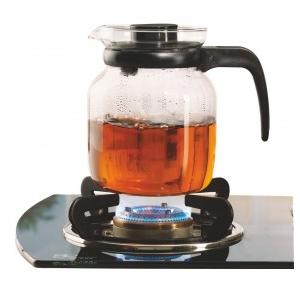 Borosil Carafe Flame Proof Glass Kettle with Stainer 1.2ltr
