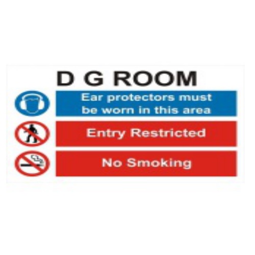 Usha Armour DG Room Signage, Size: 12 x 6 Inch