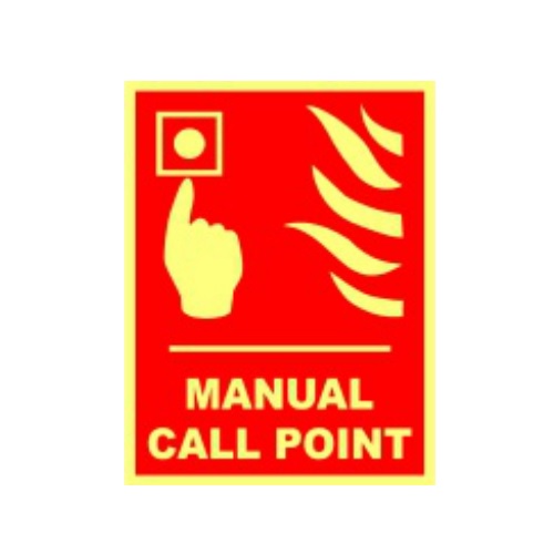 Usha Armour Manual Call Point Signage, Size: 4 x 4 Inch