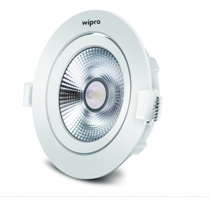 Wipro Garnet Slim COB Downlight Round 9 Watt Cool White 77mm