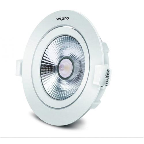 Wipro Garnet Slim COB Downlight Round 9 Watt Cool White 77 MM