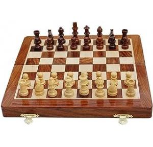 Wooden Chess Board With Coins 1 Set