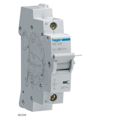 Hager Over Voltage Release 230V AC 1 Module MZ209