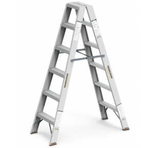 Youngman Aluminium Wall Support Ladder, 10Foot, Wt 9.6Kg, Step Size D Rung-40X35, Box/C Section Dimensions Rhs-74X25 mm Step Distance 300mm