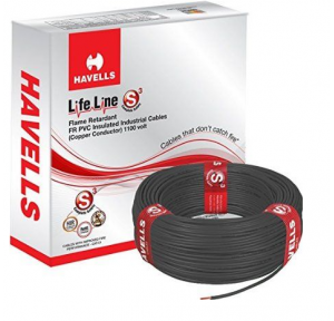 Havells 32Sqmm Single Core FR-LSH Flexible Copper Cable Black 1 Mtr