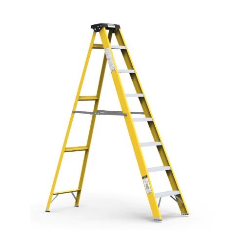Youngman FRP A Type Single Side Ladder 8 Ft, Capacity 150 Kg