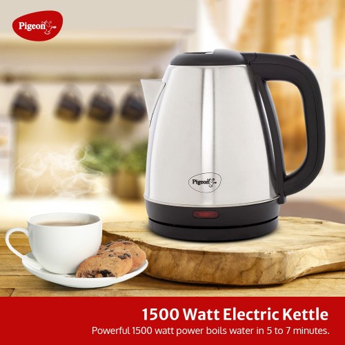 Pigeon By Stovekraft Amaze Plus Electric Kettle (14289) With Stainless Steel Body, 1.5 litre,