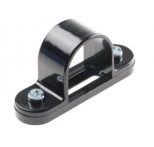 PVC Saddle Clamp With Base, Black 25mm