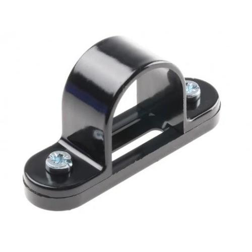 PVC Saddle Clamp With Base White/Black 25 MM