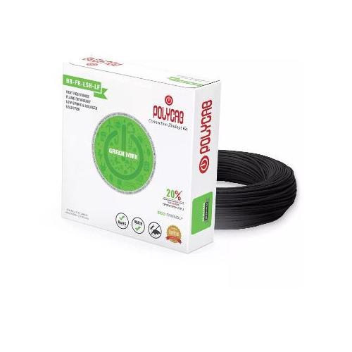 Polycab PVC Insulated and FRLS Round Sheathed Cable 1.5 Sqmm 2 Core Black 1 Mtr