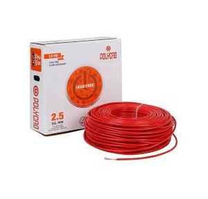 Polycab Copper Insulated Flexible Cable FRLS 1Core Multi-Stranded 2.5 Sqmm 1 Mtr Red