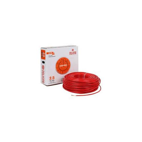 Polycab Copper Insulated Flexible Cable FRLS 1Core Multi-Stranded 2.5 Sqmm 1 Mtr Red