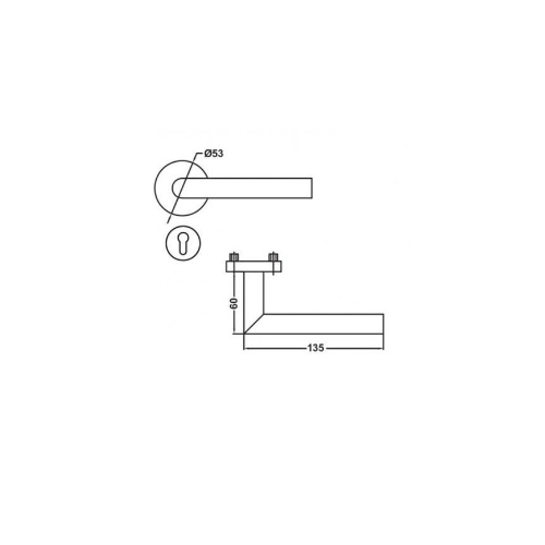 Dorma L-Type Mortise Handle XL-C 2002-D2