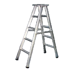 Ladder 12 Gauge 2.7mm Thickness Self Supporting With Platform, 250kg (Heavy Duty) Aluminum 6 Ft 5 Step