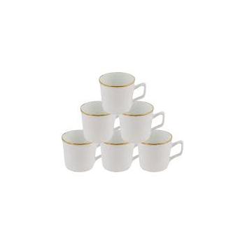 Clay Craft Mug Liza Gold Line 140ml  Pack of 6