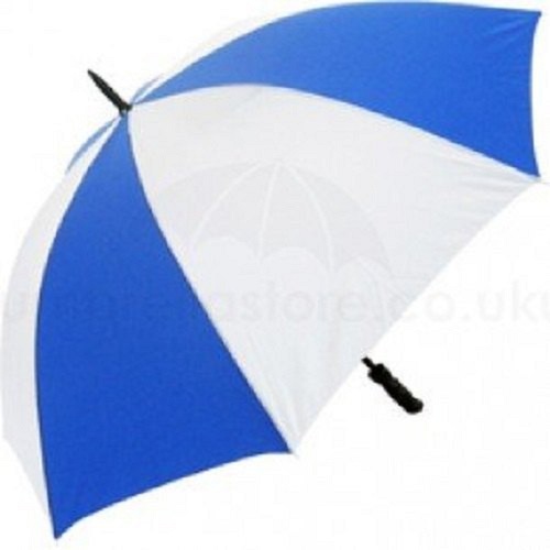 Polyster Fabric Golf Umbrella Whitle and Blue