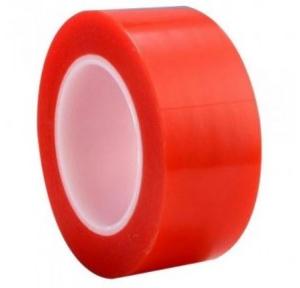 Polyester Double Sided Tape 24mm x 50 Mtr Red