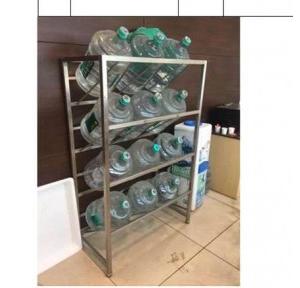 SS 304 12 Water Bottle Storage Rack Height: 6 Feet Width: 3 Feet Depth: 1.5 Feet With 4 Shelves