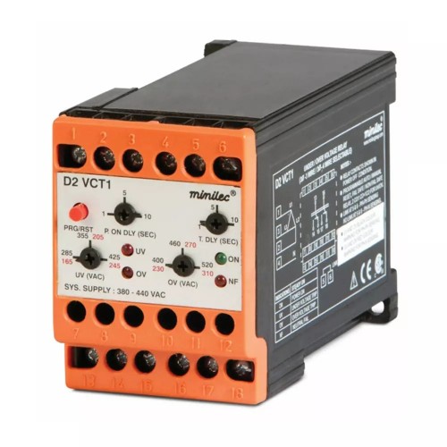 Minilec High Voltage Relay  D2-VCT1 220V  Voltage Monitoring Relays