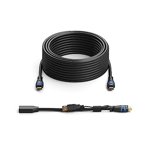 Blue Rigger HDMI Cable in-Wall High Speed 10.2Gbps - CL3 Rated - Supports 4K 30Hz, Ultra HD, 3D, 1080p, 60 Feet