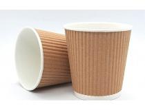 Ripple Disposable paper Cup with Lid, 350 ml, 160 GSM