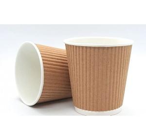 Ripple Disposable paper Cup with Lid, 350 ml, 160 GSM