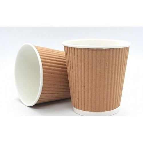 Ripple Disposable paper Cup with Lid, 350 ml, 160 GSM