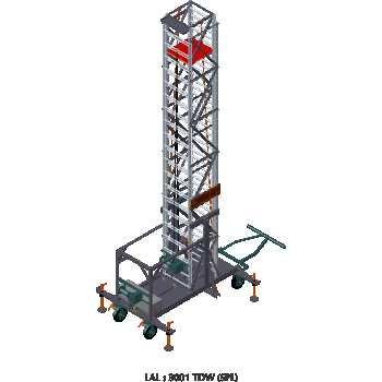 Hindalco Square Type Ladder LAL3001 Allied Alloy Tiltable Tower Extendable Telescopic, Extruded . Aluminum Closed 24F & Extend 60 feet