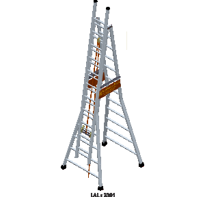 Hindalco Self Supporting Type Ladder, Allied Aluminium Alloy Telescopic With Extension System - 2301, 18F-32Feet