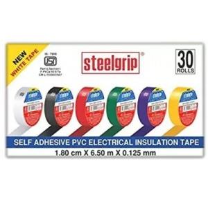 Steelgrip Self Adhesive PVC Electrical Insulation Tape Black 1.7cm x 6.5m x 0.125mm (Pack of 30 Pcs)