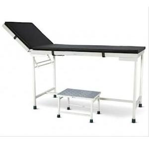 Doctor Examine Bed With Foot Step, Mild Steel 18 Gauge, Cushioned Top, Dimensions 1830 x 600 x 750