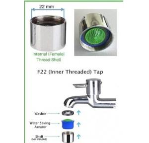 Brass Regular 22mm Water Tap Aerator Foam Flow Female-Inner Thread Green With 22mm Inside Thread 1/2 Inch