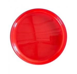 Kenford Polycarbonate Round Plate FP 10x10 Inch Red
