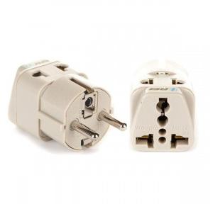 Maxcart 16A Universal Conversion Travel Plug Adapter Suitable For Germany, France, Europe (White)