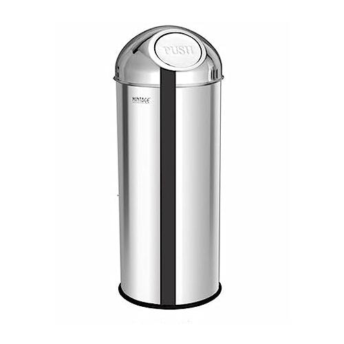 Push Can Dustbin Size 12x32 Inch SS202 70 Ltr